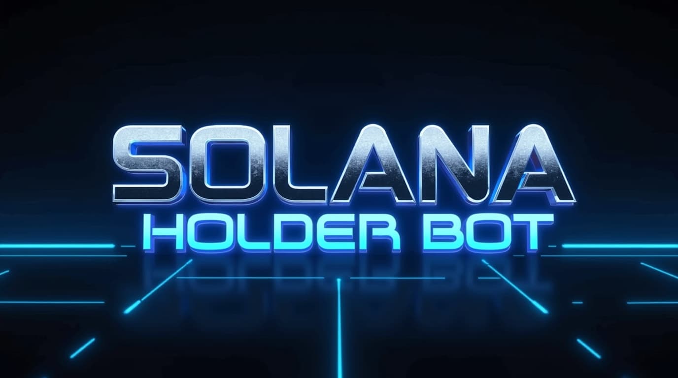 Solana Holder Bot interface showcasing tools to generate Solana holders in 2025
