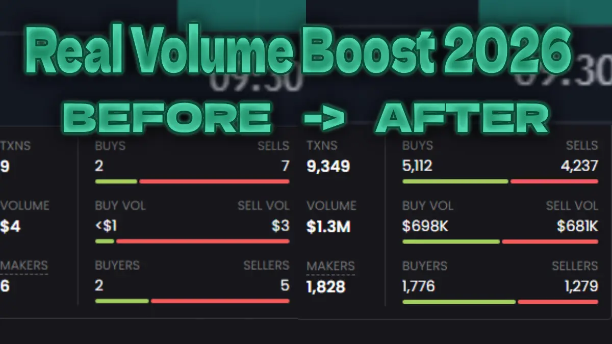 Solana Volume Bot Raydium DexScreener Trending 2026 – Before and After real on-chain volume boost with Jupiter trades